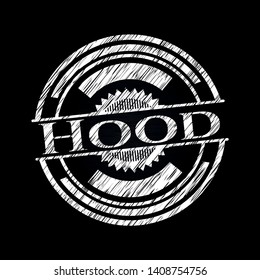 Hood on blackboard. Vector Illustration. Detailed.