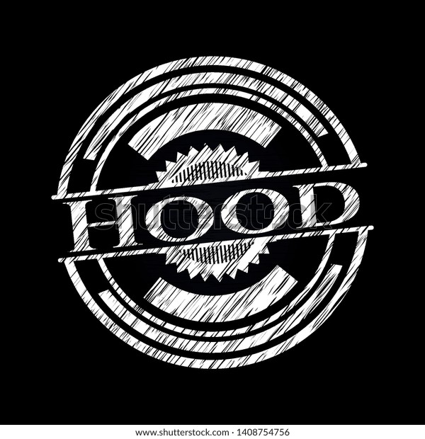 Hood On Blackboard Vector Illustration Detailed Stock Vector (Royalty