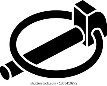Hood Pin Clips Symbol, Vektorgrafik	
