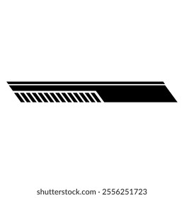 Hood rally racing stripes icon vector. Racing stripes illustration sign. Racing car sticker symbol or logo.