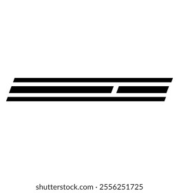 Hood rally racing stripes icon vector. Racing stripes illustration sign. Racing car sticker symbol or logo.