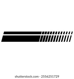 Hood rally racing stripes icon vector. Racing stripes illustration sign. Racing car sticker symbol or logo.