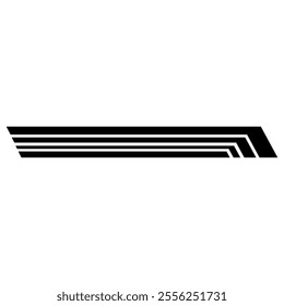 Hood rally racing stripes icon vector. Racing stripes illustration sign. Racing car sticker symbol or logo.