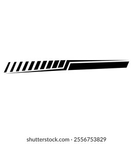 Hood rally racing stripes icon vector. Racing stripes illustration sign. Racing car sticker symbol or logo.