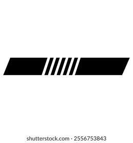 Hood rally racing stripes icon vector. Racing stripes illustration sign. Racing car sticker symbol or logo.