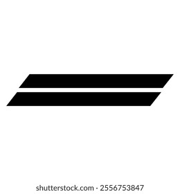 Hood rally racing stripes icon vector. Racing stripes illustration sign. Racing car sticker symbol or logo.