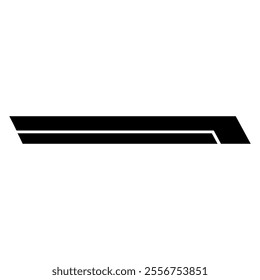 Hood rally racing stripes icon vector. Racing stripes illustration sign. Racing car sticker symbol or logo.