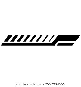 Hood rally racing stripes icon vector. Racing stripes illustration sign. Racing car sticker symbol or logo.