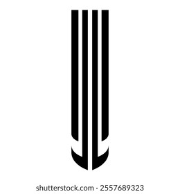 Hood rally racing stripes icon vector. Racing stripes illustration sign. Racing car sticker symbol or logo.