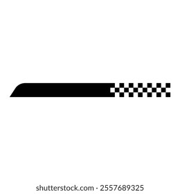 Hood rally racing stripes icon vector. Racing stripes illustration sign. Racing car sticker symbol or logo.