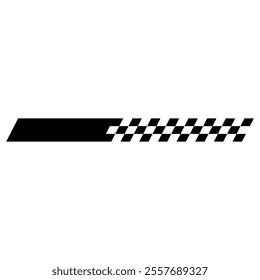 Hood rally racing stripes icon vector. Racing stripes illustration sign. Racing car sticker symbol or logo.