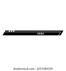 Hood rally racing stripes icon vector. Racing stripes illustration sign. Racing car sticker symbol or logo.