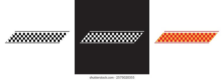 Hood rally racing stripes icon . Racing stripes  sign. Racing car sticker symbol or logo.  isolated on white and black background. vector illustration. EPS 10