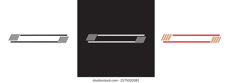 Hood rally racing stripes icon . Racing stripes  sign. Racing car sticker symbol or logo.  isolated on white and black background. vector illustration. EPS 10