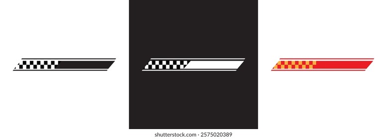 Hood rally racing stripes icon . Racing stripes  sign. Racing car sticker symbol or logo.  isolated on white and black background. vector illustration. EPS 10