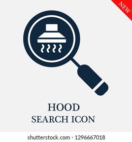Hood search icon. Editable Hood search icon for web or mobile.