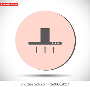Hood vector icon , lorem ipsum Flat design