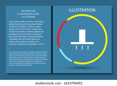 Hood vector icon , lorem ipsum Flat design