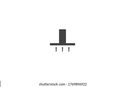 Hood vector icon , lorem ipsum Flat design
