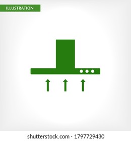 Hood vector icon , lorem ipsum Flat design