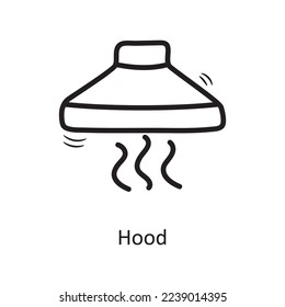 Hood vector outline Icon Design illustration. Food and Drinks Symbol on White background EPS 10 File