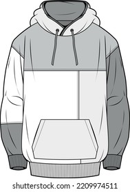 
hooded long sleeve sweatshirt wear