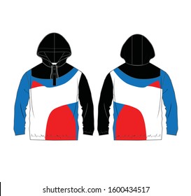 Hooded Pullover Fashion Flat Templates