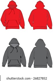 Hooded realistic sweatshirt