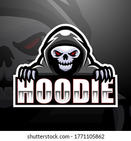 Hooded skull mascot esport logo design