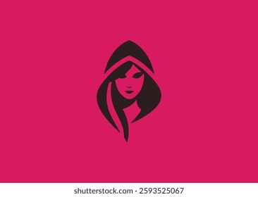 Hooded Woman Logo – A mysterious hooded woman, symbolizing secrecy, wisdom, and intrigue.