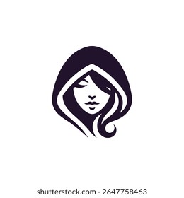 Logotipo de mulher com capuz à venda.