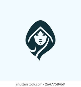 Logotipo de mulher com capuz à venda.