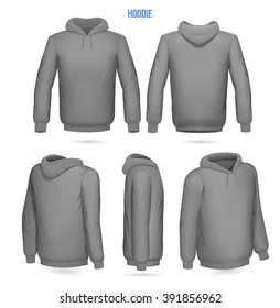 Grey Hoodie Template Vector Art, Icons, and Graphics for Free Download