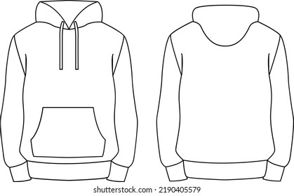 Hoodie Apparel Blank Moda Plantilla gráfica Ilustración