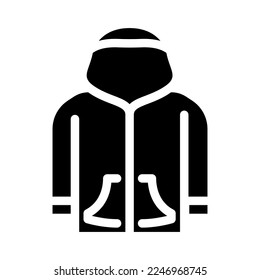 hoodie boy baby cloth glyph icon vector. hoodie boy baby cloth sign. isolated symbol illustration