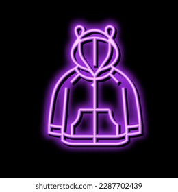 hoodie boy baby cloth neon light sign vector. hoodie boy baby cloth sign. isolated symbol illustration