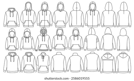 A Hoodie Collection Technical Sketch