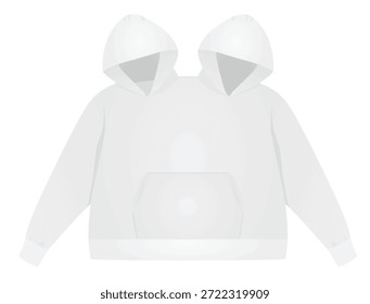 Sudadera con capucha para parejas. Ilustración vectorial
