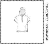 Hoodie editable vector flat sketch file mockup