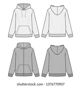 HOODIE Fashion Flat Templates