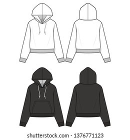 HOODIE Fashion Flat Templates