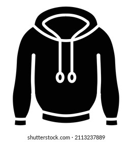 Icono De Hoodie Plano Aislado En Fondo Blanco