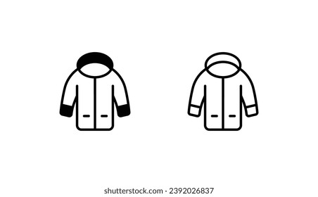 Hoodie icon design with white background stock illustration