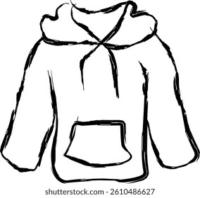 hoodie icon in Doodle style