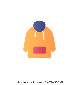hoodie icon flat design vector. isolated on white background