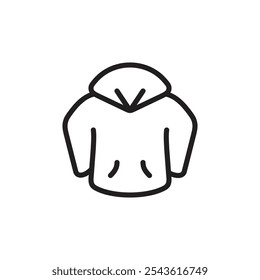 Hoodie icon Flat line illustration
