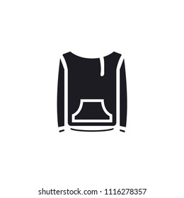 Hoodie icon isolated on white background. Clothing symbol modern, simple, vector, icon for website design, mobile app, ui. Vector Illustration