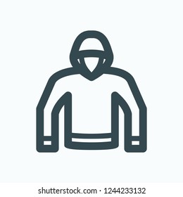 Hoodie icon, pullover hoodie vector icon