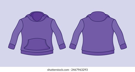 Hoodie icon set vector. Cold Warm Hoodie illustration. Sports hoodie wear illustration