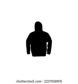 Hoodie icon. Simple style hoodie clothe big sale poster background symbol. Hoodie brand logo design element. Hoodie t-shirt printing. vector for sticker.